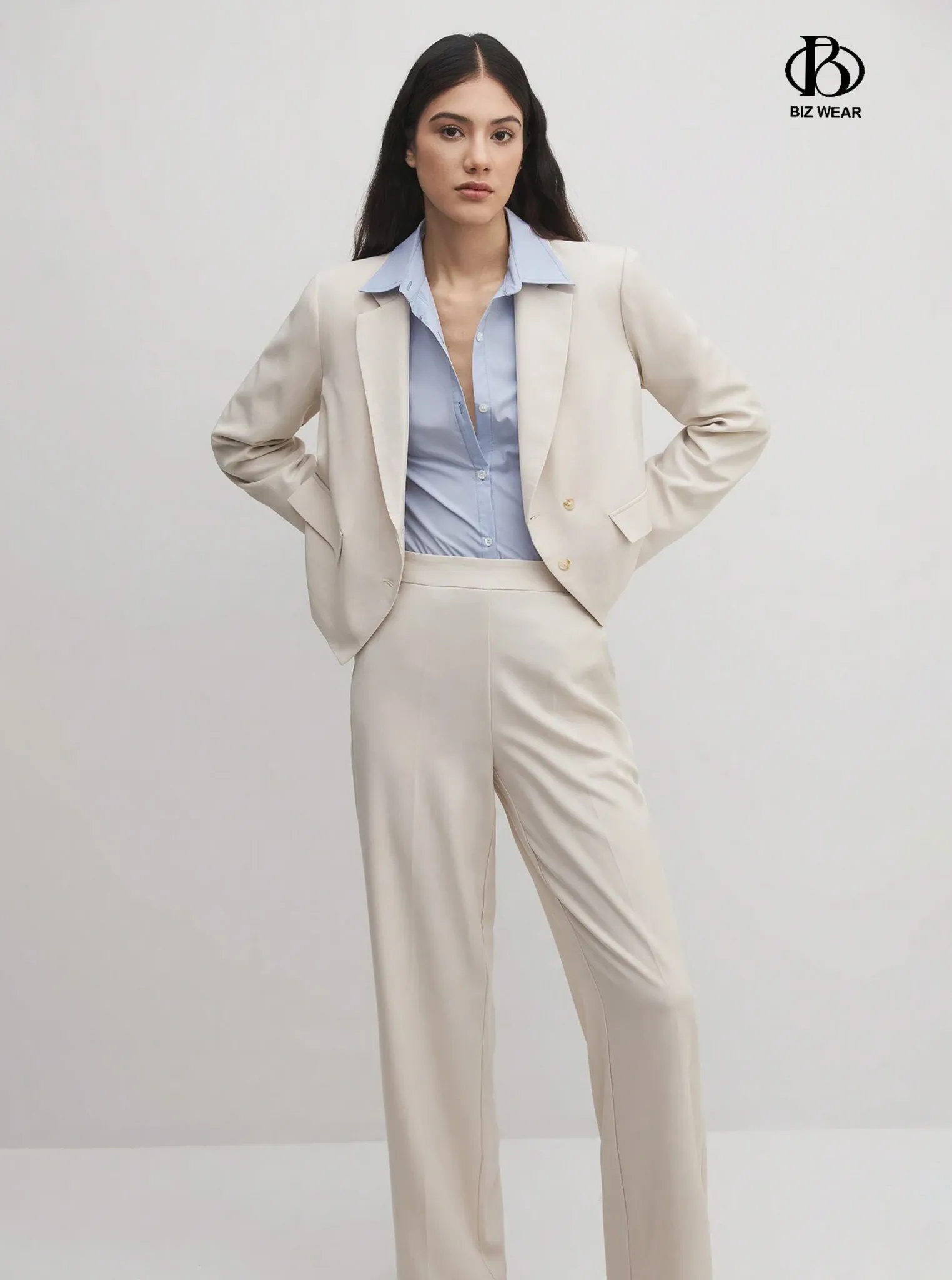 Parien Office Work Wear Solid Blazer And Pants