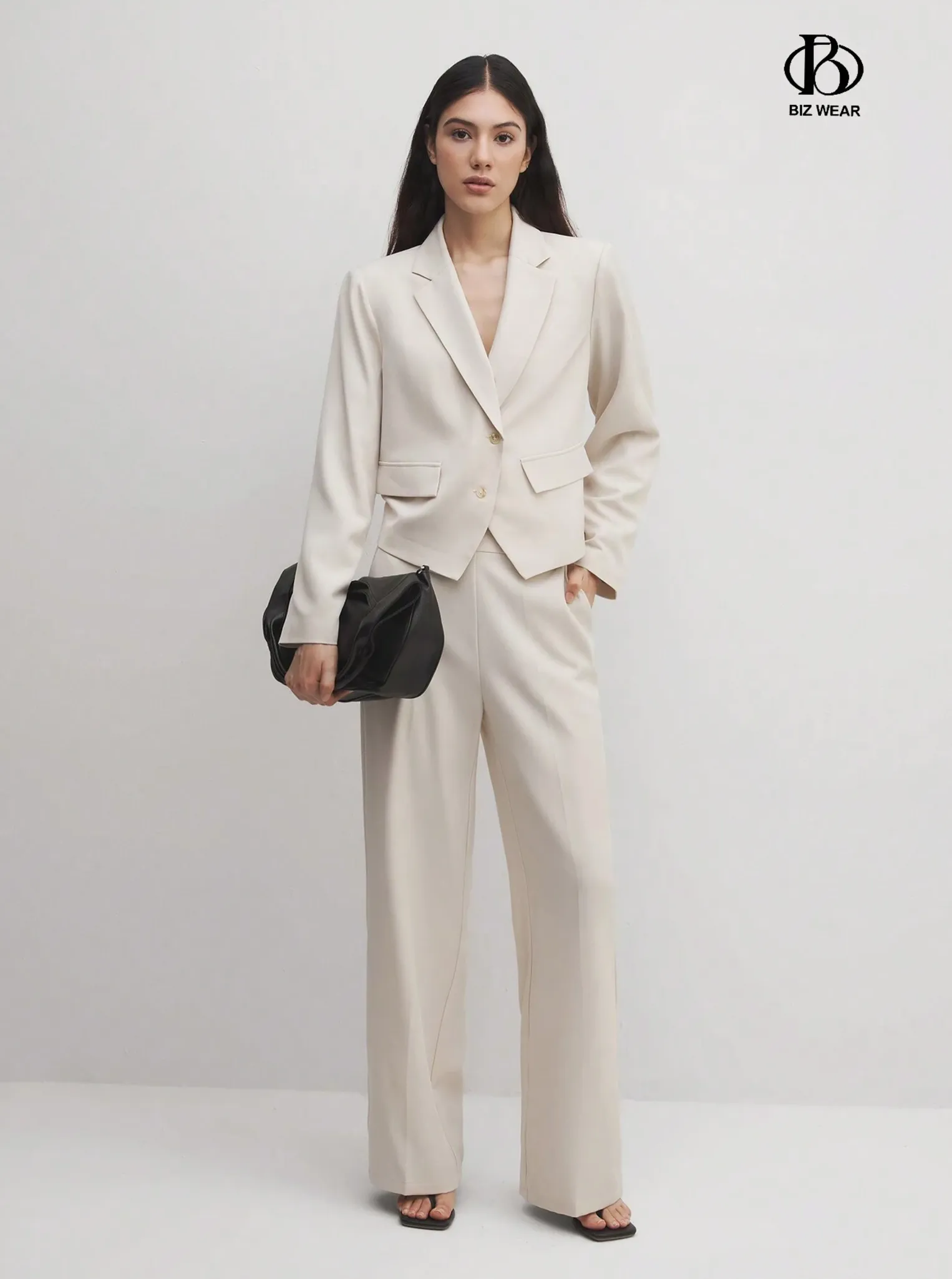 Parien Office Work Wear Solid Blazer And Pants