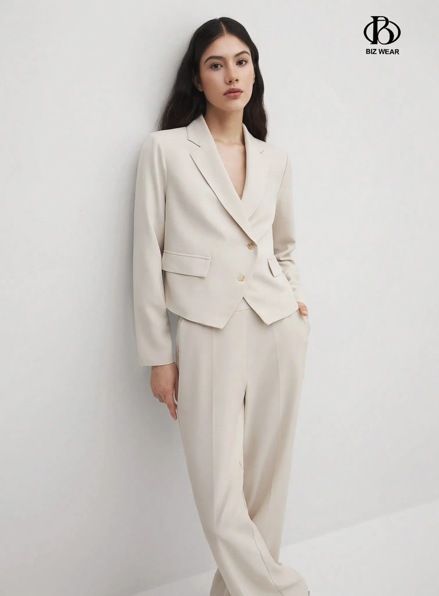 Parien Office Work Wear Solid Blazer And Pants