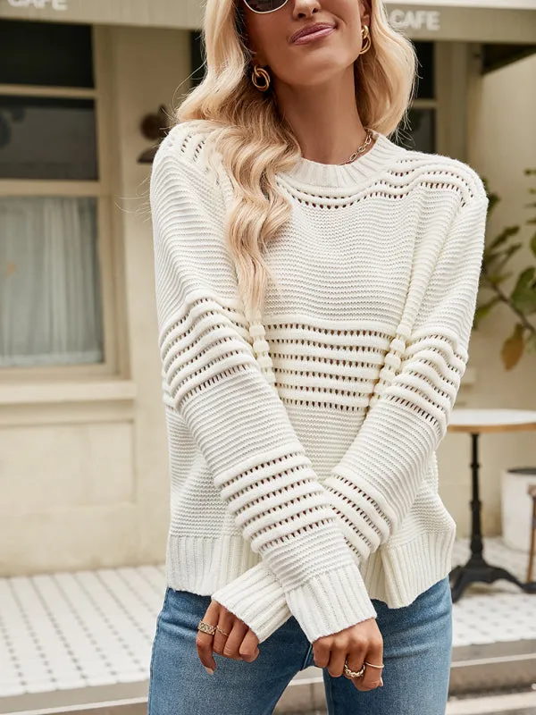 Pullover Sweater Striped Women's Knitwear Fashion Sweater