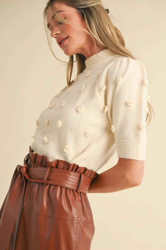 Rosette Sweater - Ivory