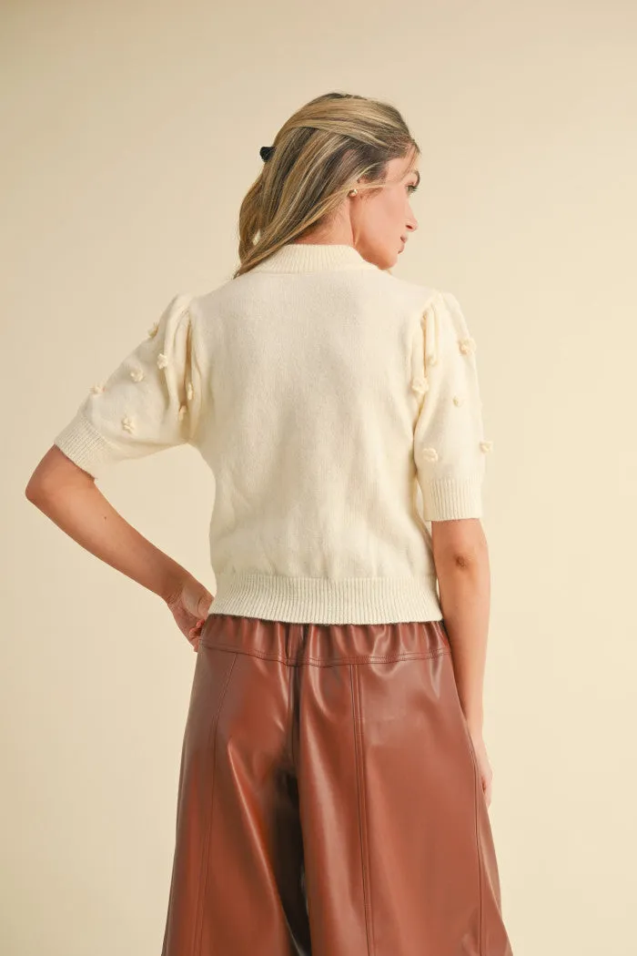 Rosette Sweater - Ivory