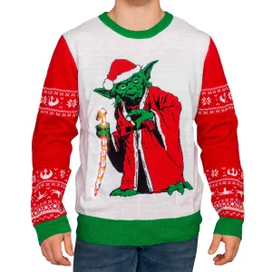 Star Wars Jedi Yoda Light Up LED Ugly Christmas Sweater