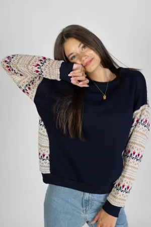 Sweater Wanderlust Blue Folk