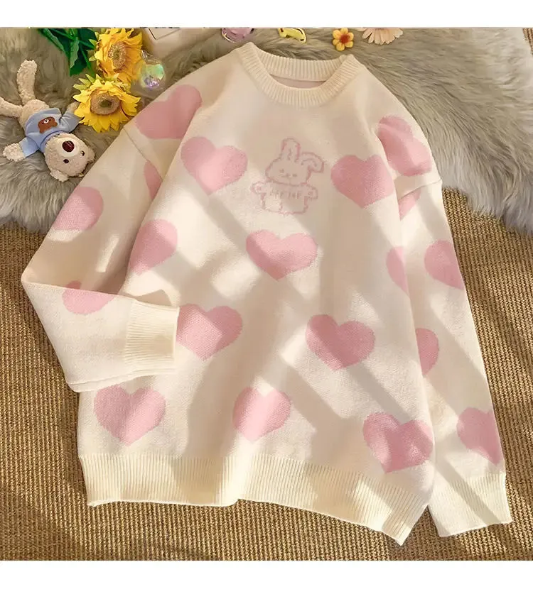 Sweet Hearts Bunny Sweater