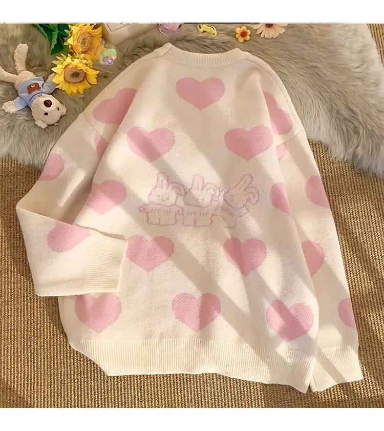 Sweet Hearts Bunny Sweater