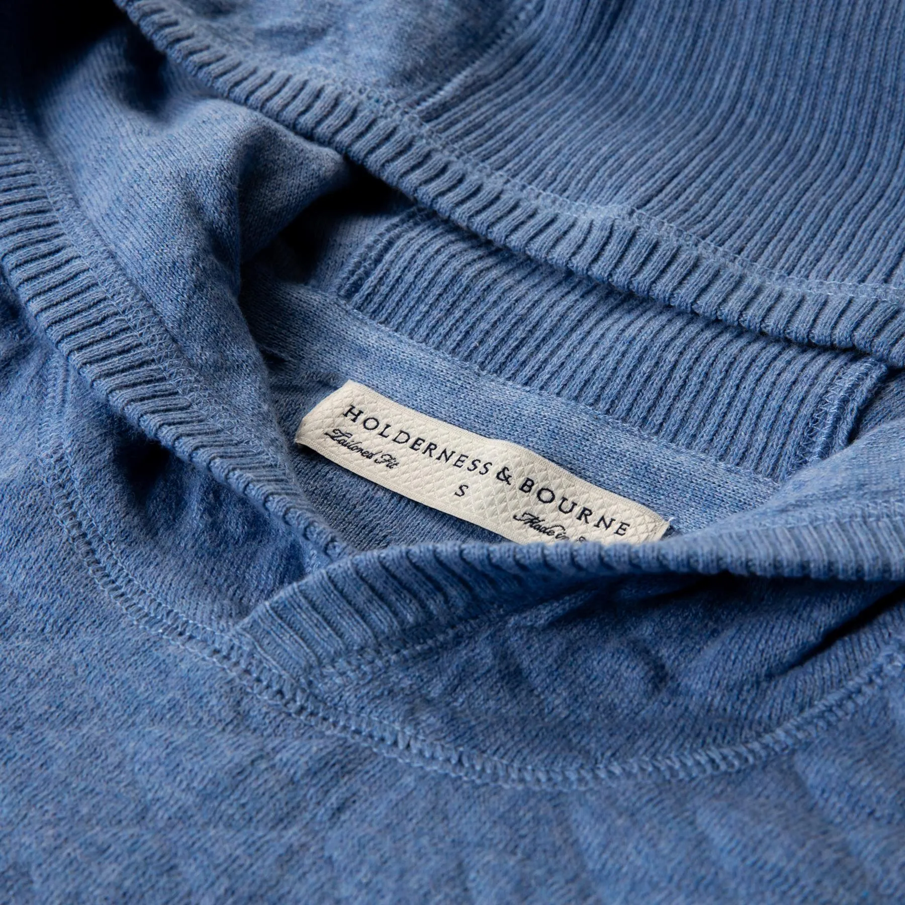 The Wallace Crewneck Sweater Heathered Oxford - SS24