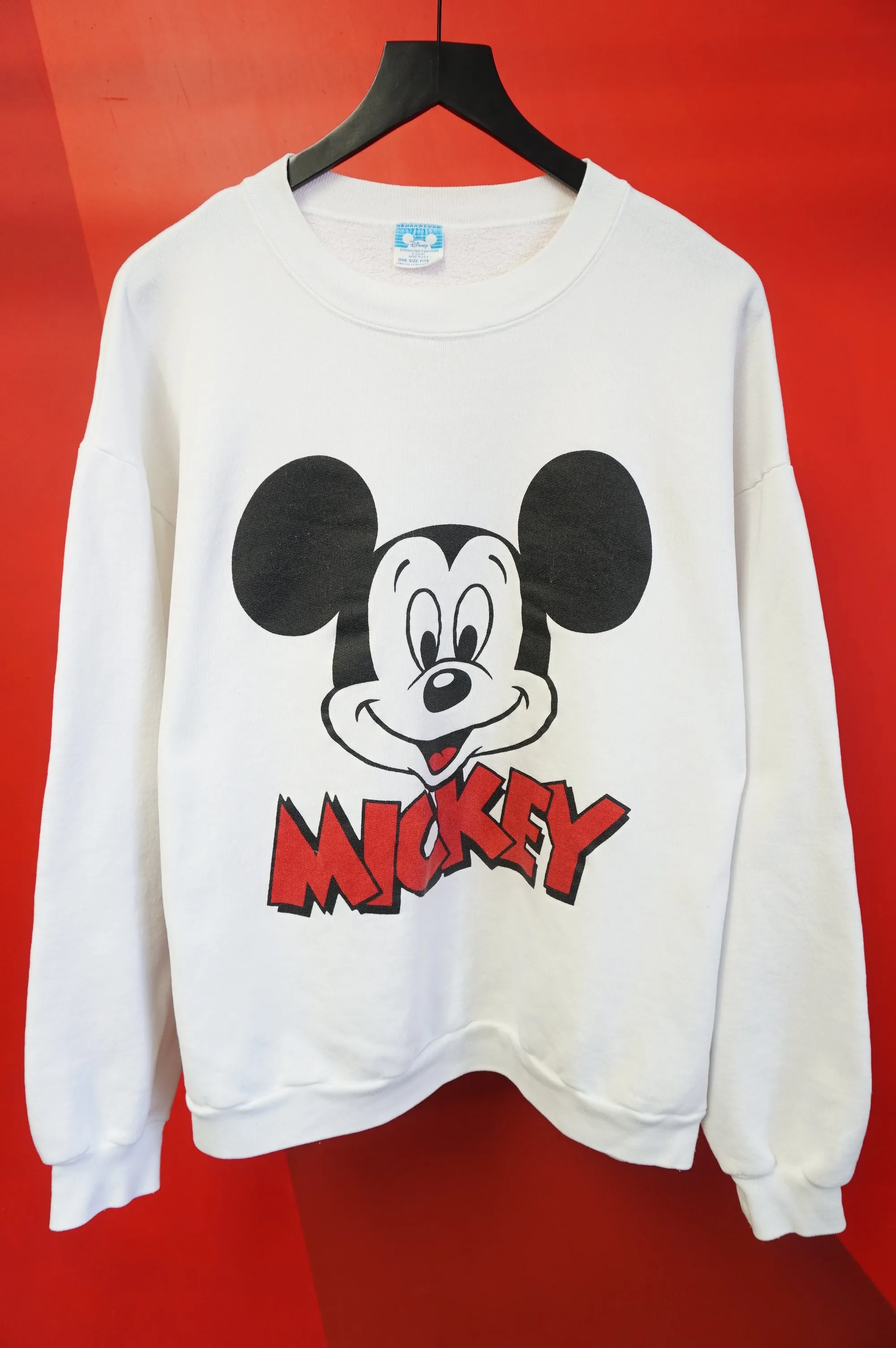 Vtg Coke White Mickey Mouse Crewneck