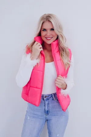 Wonderfully Essential Puffer Vest - Pink