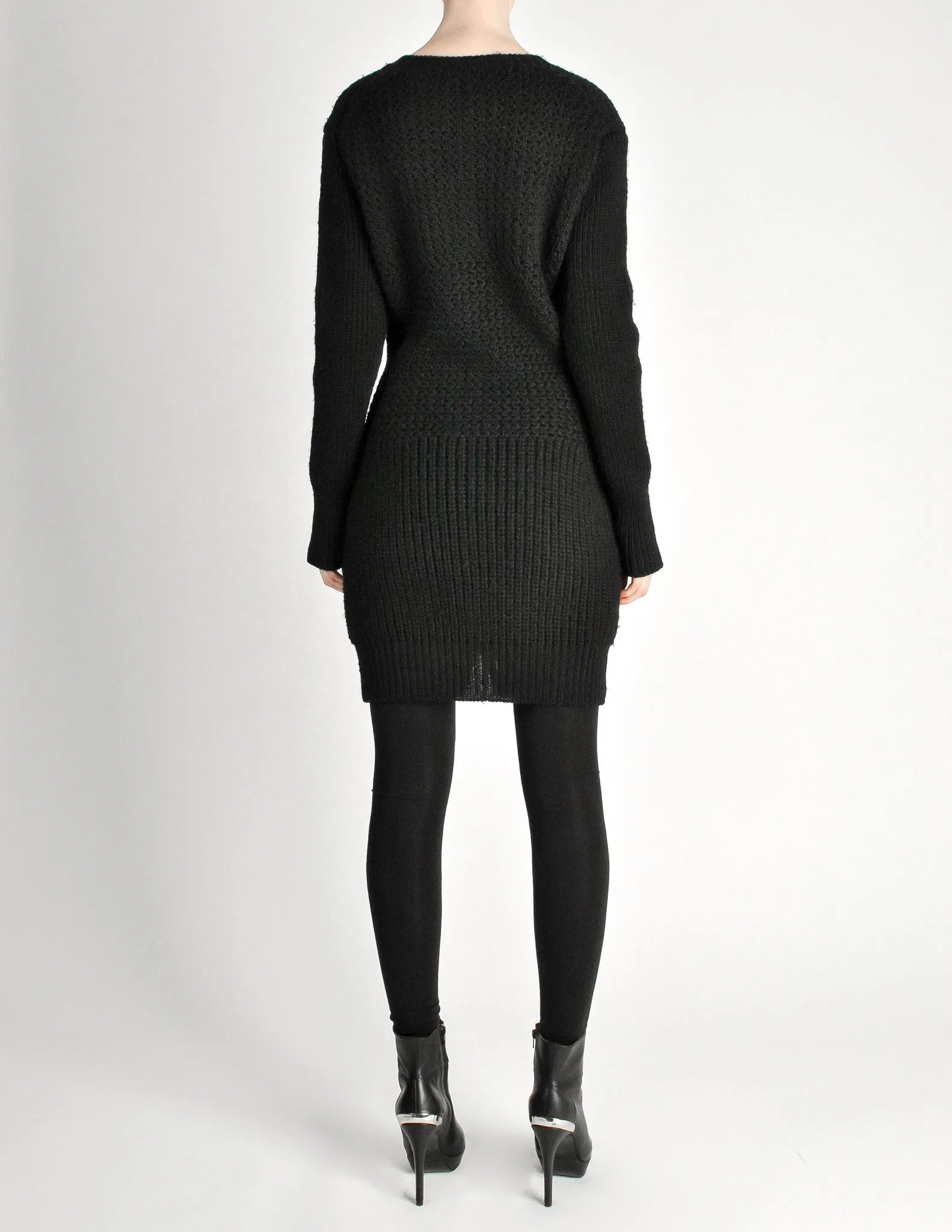 Yohji Yamamoto Vintage Black Knit Long Sweater